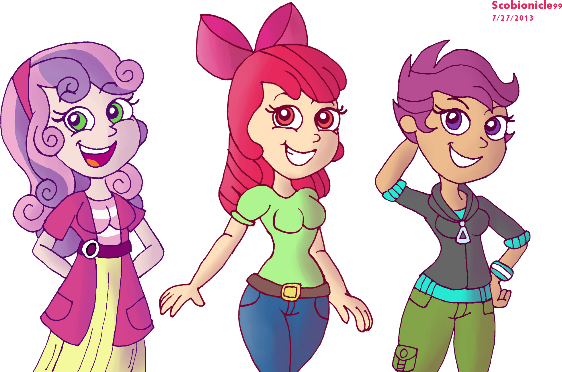 Scootaloo And Applebloom - Mlp Eg Cutie Mark Crusaders (2124x1300)