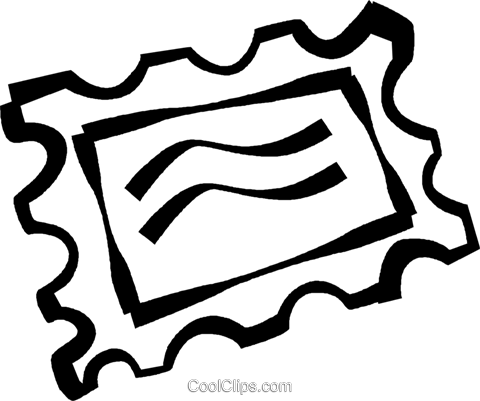 Postage Stamp Royalty Free Vector Clip Art Illustration - Postage Stamp Clip Art (480x401)