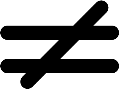 Is Not Equal To Mathematical Symbol Vector - Signo De No Igual (980x728)
