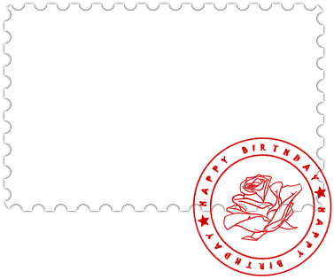 Photo Frame Postage Stamp Birthday Card Ph - Moldura Selo Png (392x340)