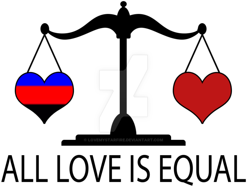 All Love Is Equal With Polyamory Heart By Lovemystarfire - Bisexual Love Is Love (800x606)