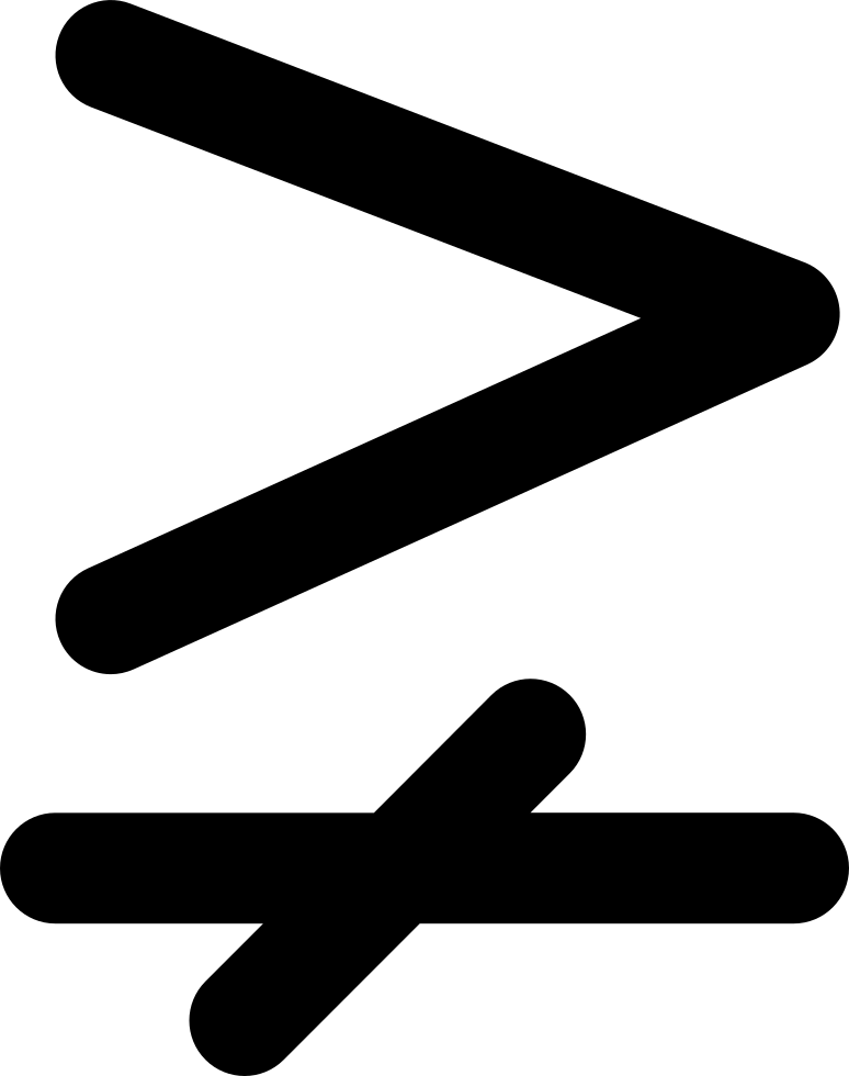 Greater Than And Single Line Not Equal To Maths Sign - Not Greater Than Or Equal (774x980)