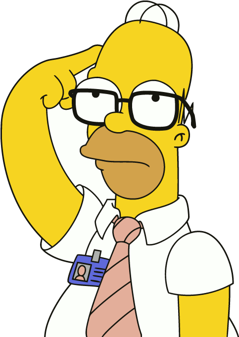 Doctor Thinking Clipart - Thinking Homer (1020x680)
