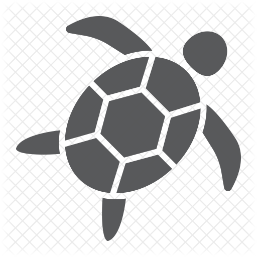 Turtle Icon - Animal Glyph (512x512)