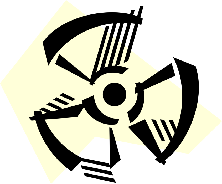 Vector Illustration Of Nuclear Fallout Radioactive - Radioactive Symbol (845x700)