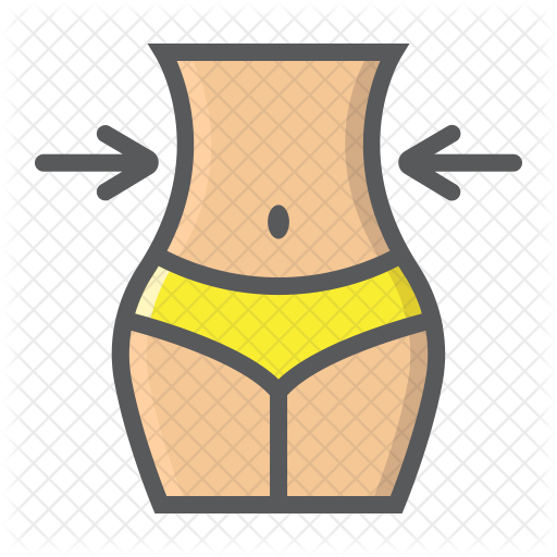Slim Body Icon - Women S Waist With A Measuring Tape Icons (512x512)