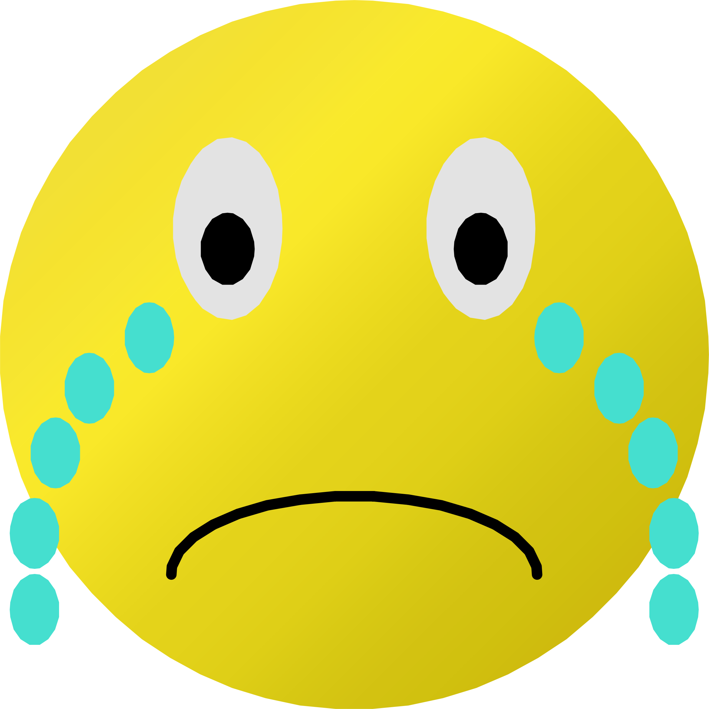 Big Image - Cry Face Clip Art (2342x2342)