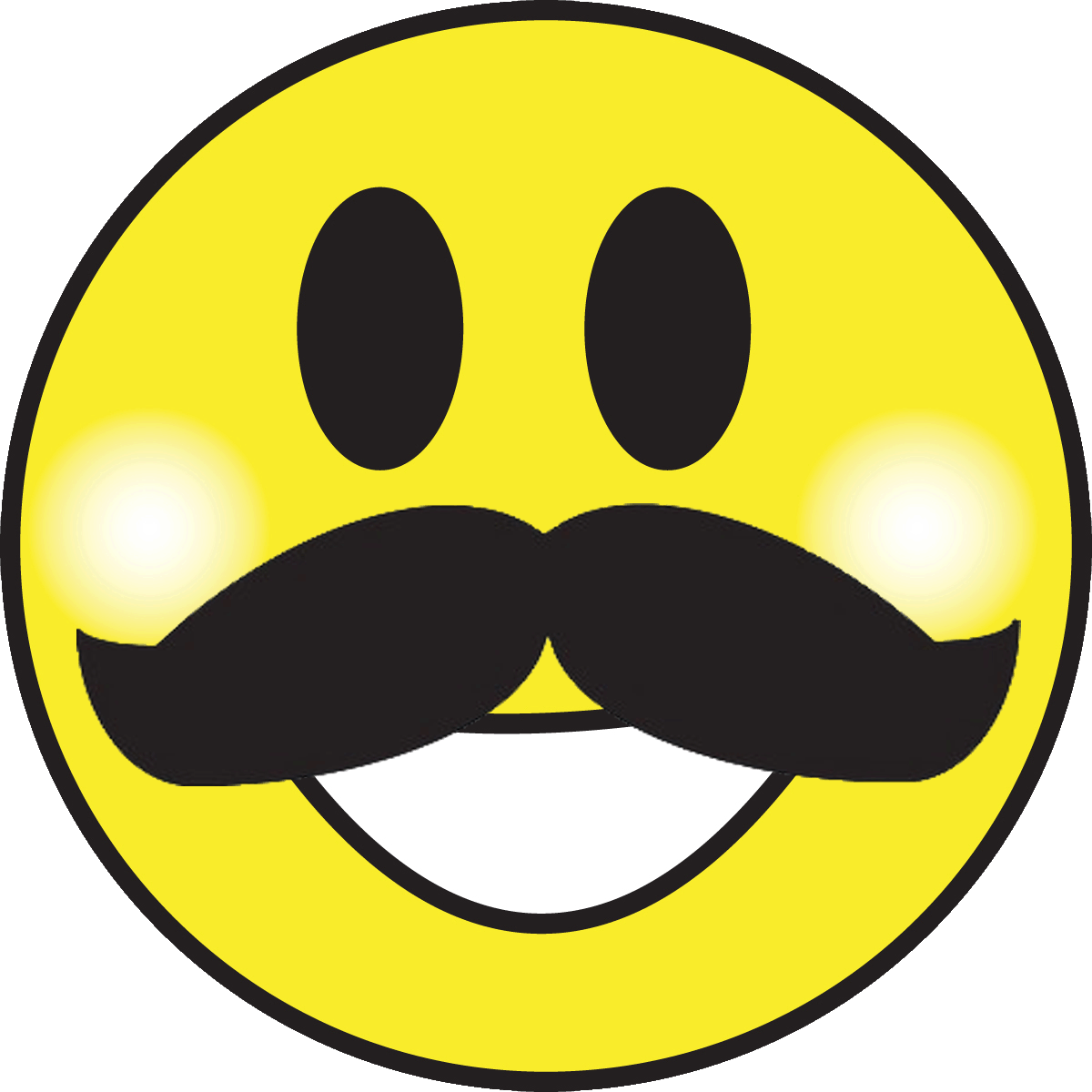 Could You Add Smiley Faces/frowny Faces For Younger - Smiley Face With Mustache (1200x1200)