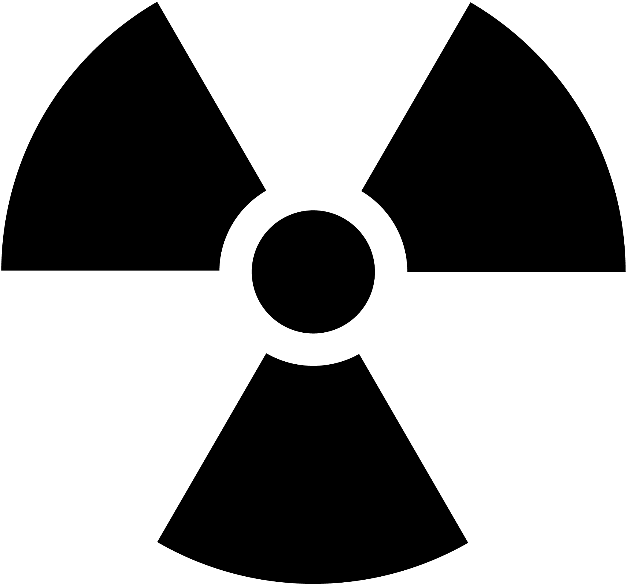 Radiation - Radiation Symbol Black And White (2099x1959)