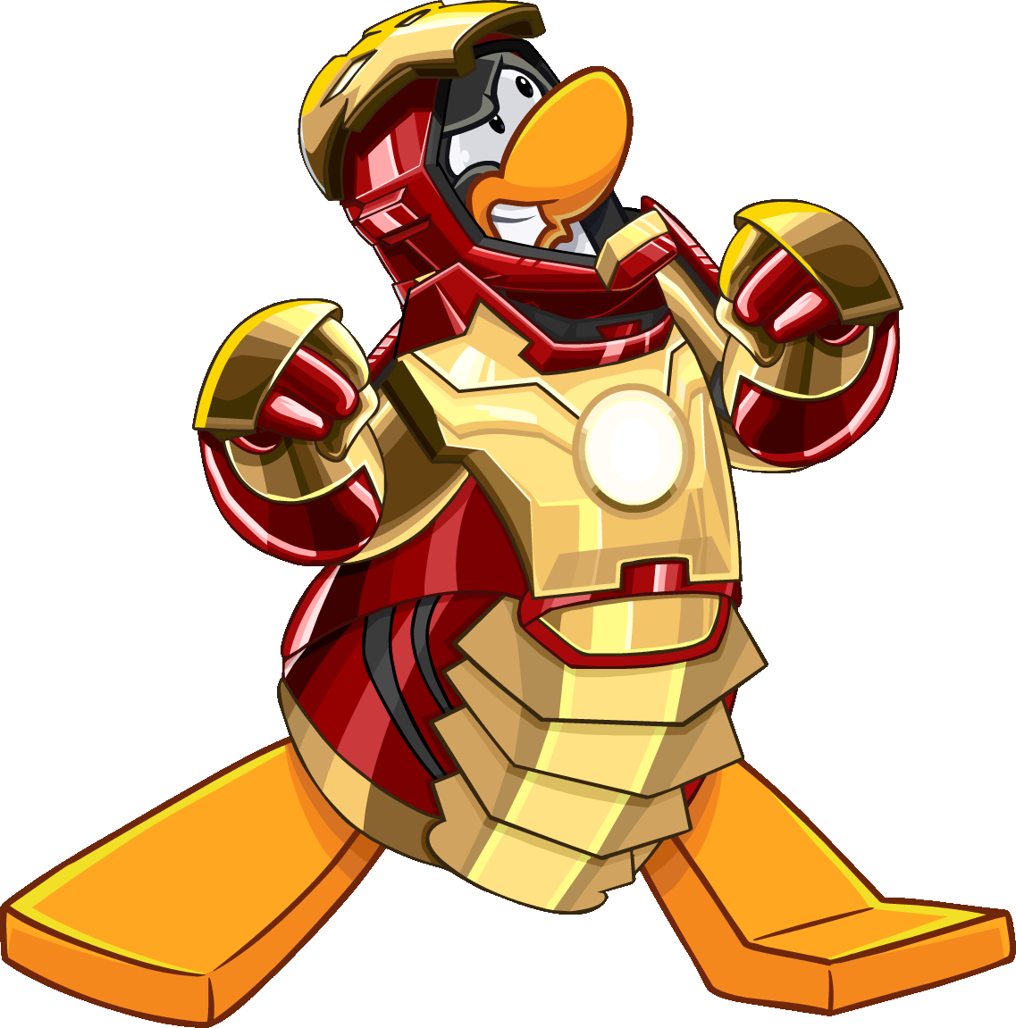 Ironman 2013 - Club Penguin Super Heroes Png (1137x1151)