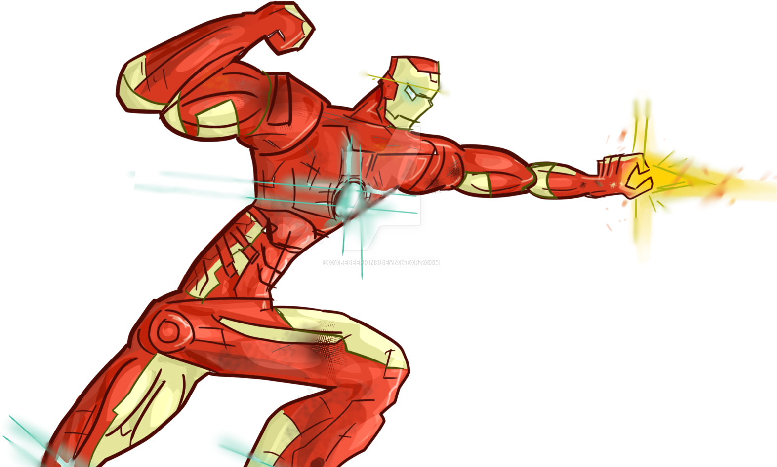 Iron Man By Calebperkins Iron Man By Calebperkins - Cartoon (1600x1129)