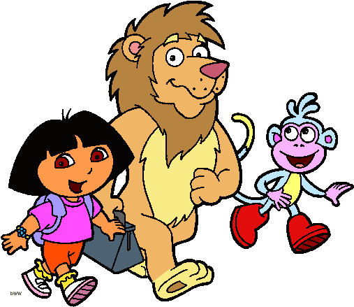 Adventure Clipart Family Reading - Dora (539x450)
