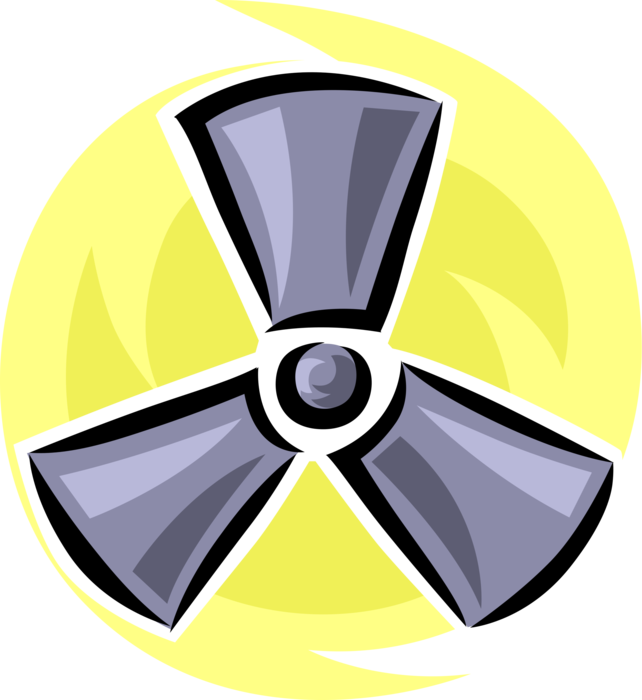 Vector Illustration Of Nuclear Fallout Radioactive - Emblem (642x700)