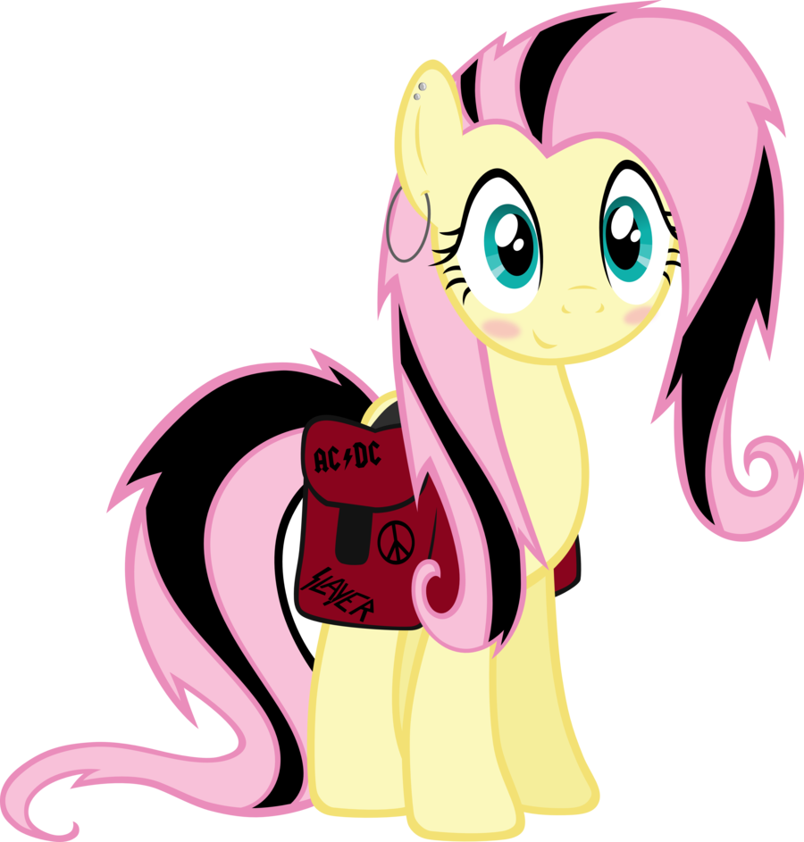 Ac/dc, Alternate Hairstyle, Artist - Emo Fluttershy Gif (900x943)
