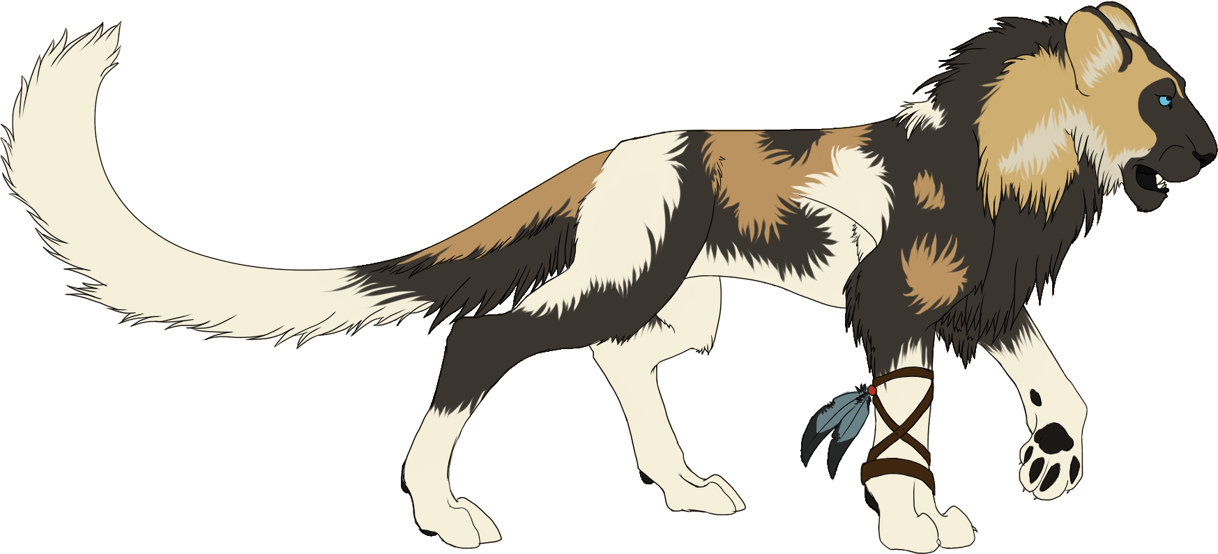 Lion Tiger Hyena African Wild Dog Liger - African Wild Dog Wolf Hybrid (2012x1200)