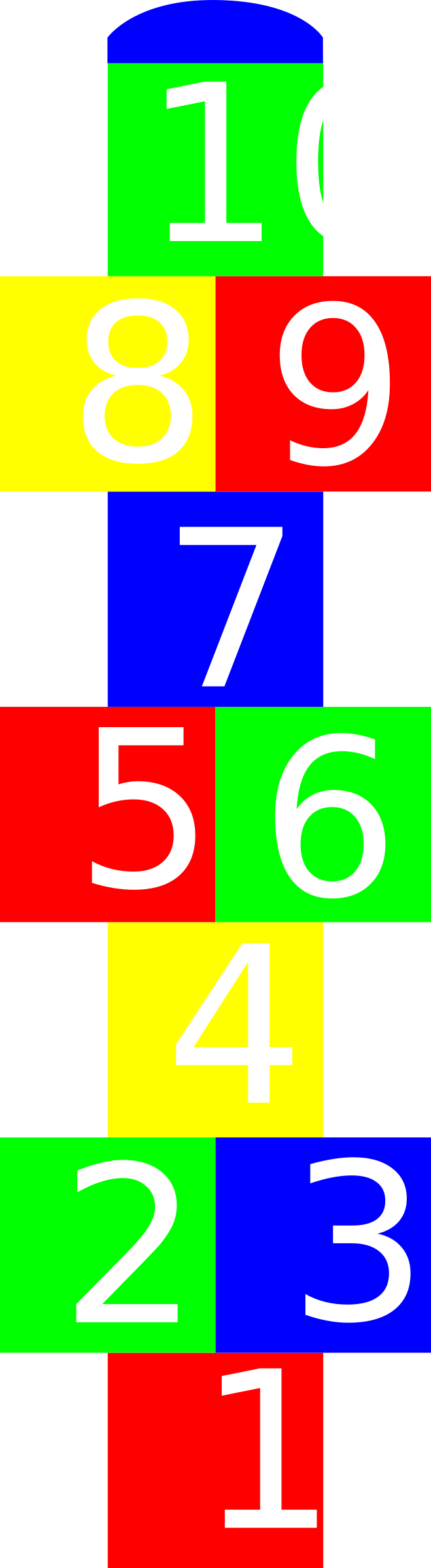 Big Image - Hopscotch Png (659x2400)