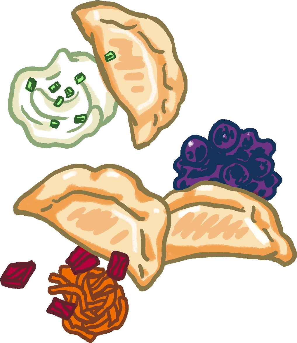 Poland Clipart Polish Food - Perogies Illustration (1162x1354)