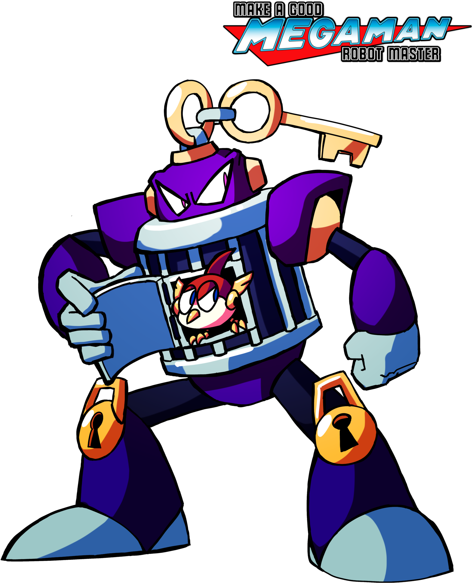 Cage Man By Schalternate - Megaman Robot Masters Best (1600x2017)