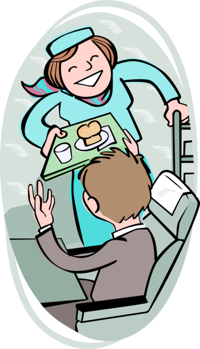 Fly Clipart Food Clipart - Flight Attendant Food Clipart (401x700)