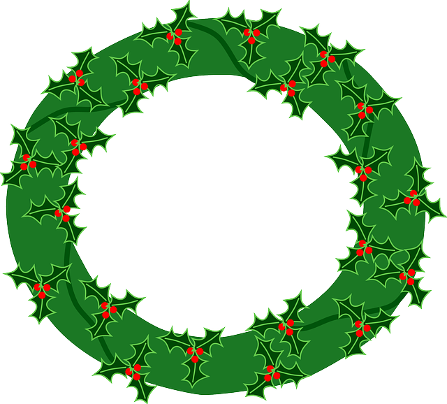 Christmas Wreath, Advent Wreath, Decoration, Evergreen, - Evergreen Wreath Clipart (640x578)