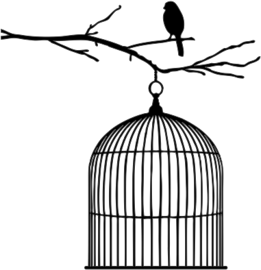Healing - Bird In A Cage Silhouette (396x396)