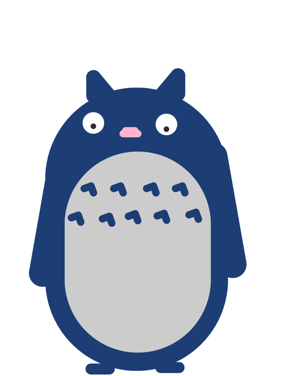 Totoro Trail Art By Svmaddy26 - Cartoon (375x375)