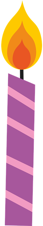 Violet Clipart Candle - Illustration (360x720)
