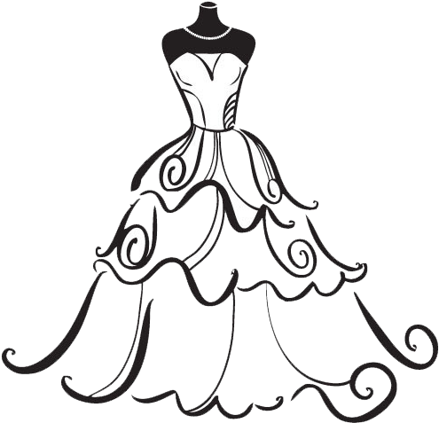 Wedding Dress Bride Clip Art - Wedding Dress Clipart (600x541)