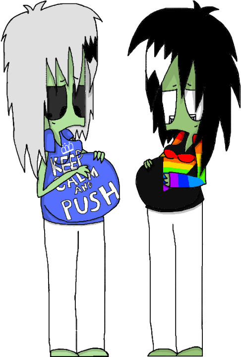 “this Girl Wrote A 4-chapter Comic About Her Invader - Pregnant Zim (500x719)