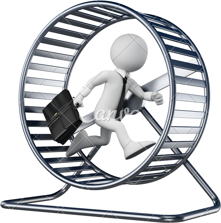 Businessman In A Hamster Wheel - Business Man Hamster Wheel (800x800)