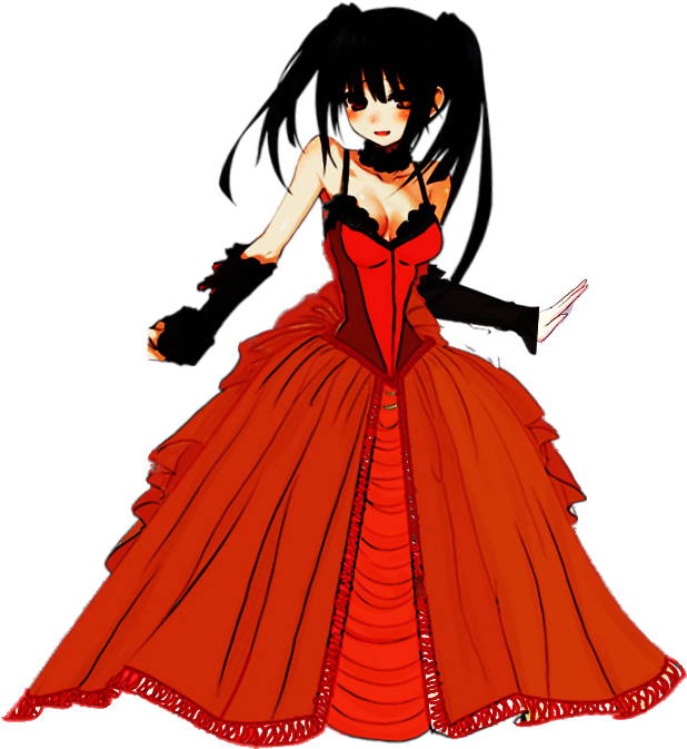 Kurumi In Orange Wedding Dress By Itsuka-shin - Cartoon (704x726)