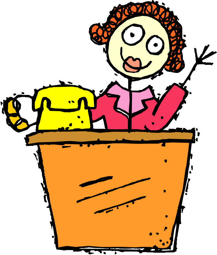 Clip Art Smiles Cliparts - Crazy Secretary Clipart (750x881)