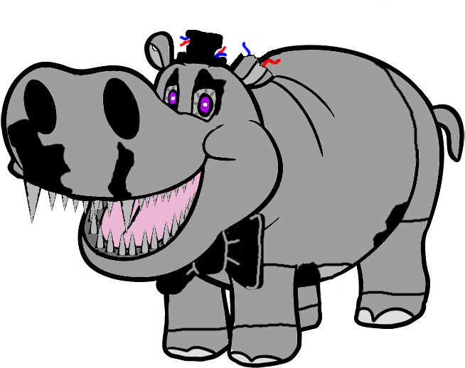 Nightmare Memo Faz-hippo By Peterwayne32 - Glückliches Cartoonhippopotamus Grußkarte (700x555)