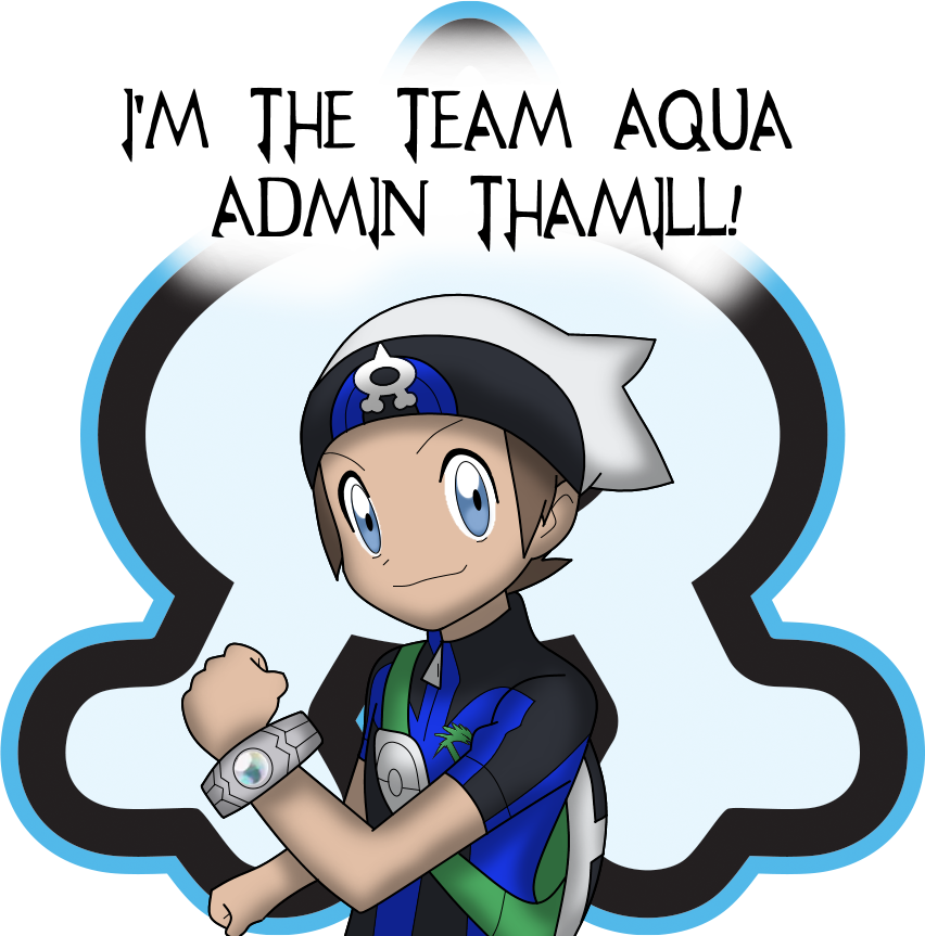 Team Aqua Admin Thamill By Coolshallow - Believe In The Peeko (852x863)