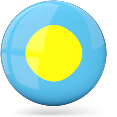 Illustration Of Flag Of Palau - Circle (640x480)
