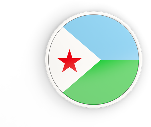 Illustration Of Flag Of Djibouti - Circle (640x480)