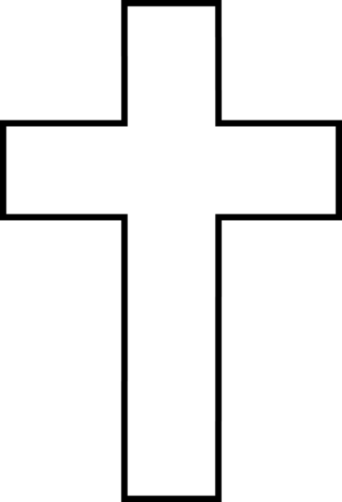 Black And White Cross - Cross White On Black (375x550)