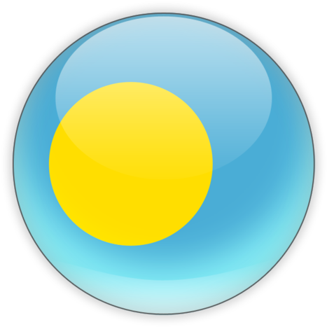 Illustration Of Flag Of Palau - Circle (640x480)