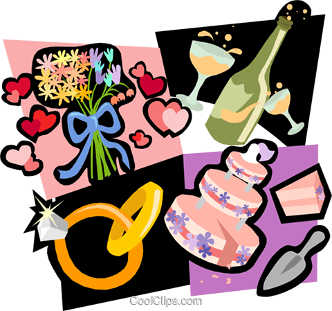 Wedding Rings, Flowers, Champagne, Cakes Royalty Free - Bar (480x449)