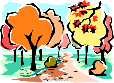 Fall Scene Royalty Free Vector Clip Art Illustration - Clip Art (480x349)