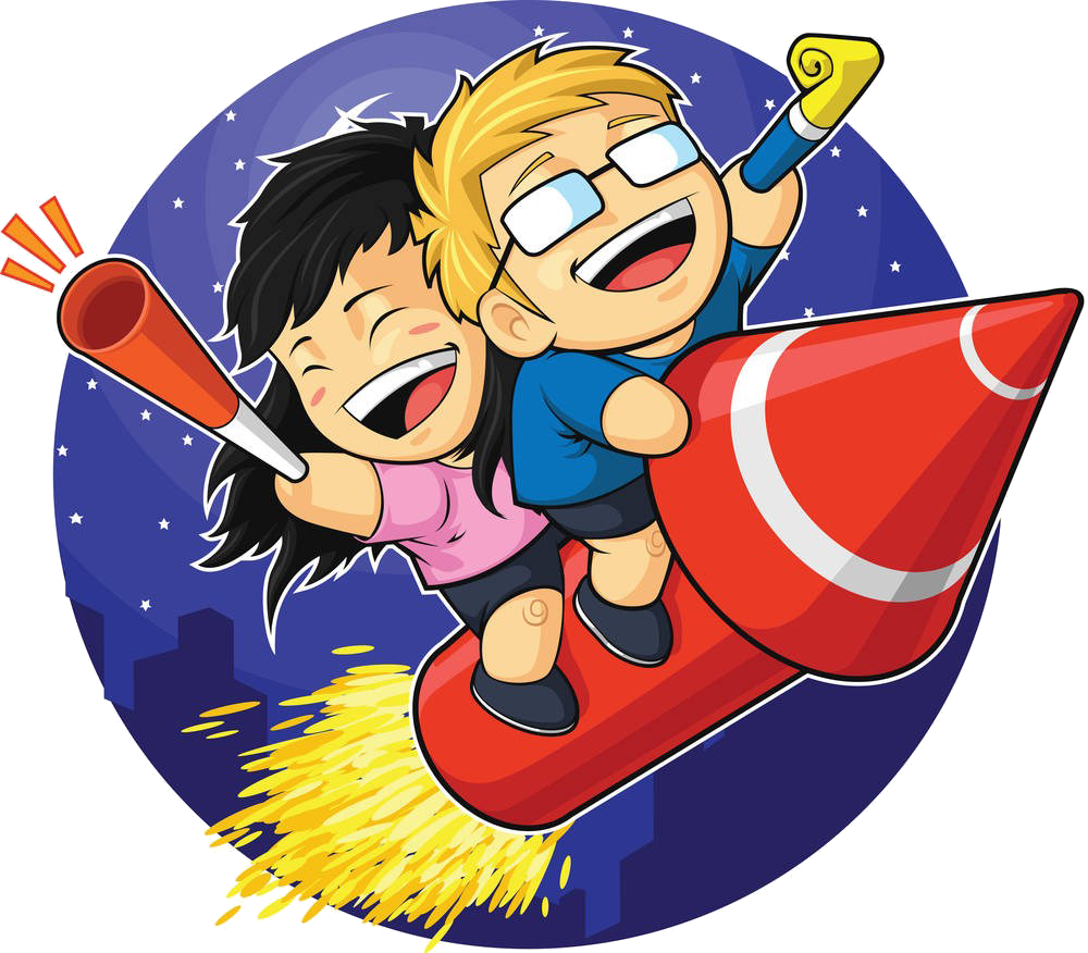 Cartoon Fireworks Firecracker Clip Art - Firework Cartoon (1000x876)