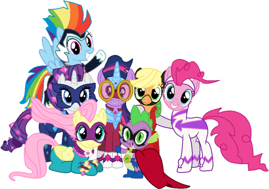 Mane Six Power Ponies (989x807)