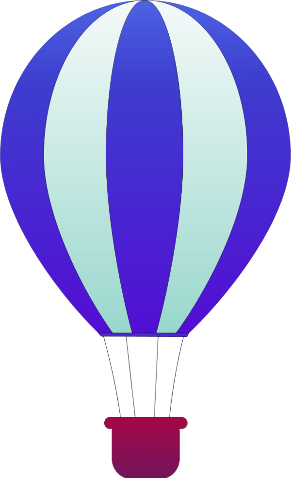 Vertical Striped Hot Air Balloons - Hot Air Balloon Clip Art (600x985)
