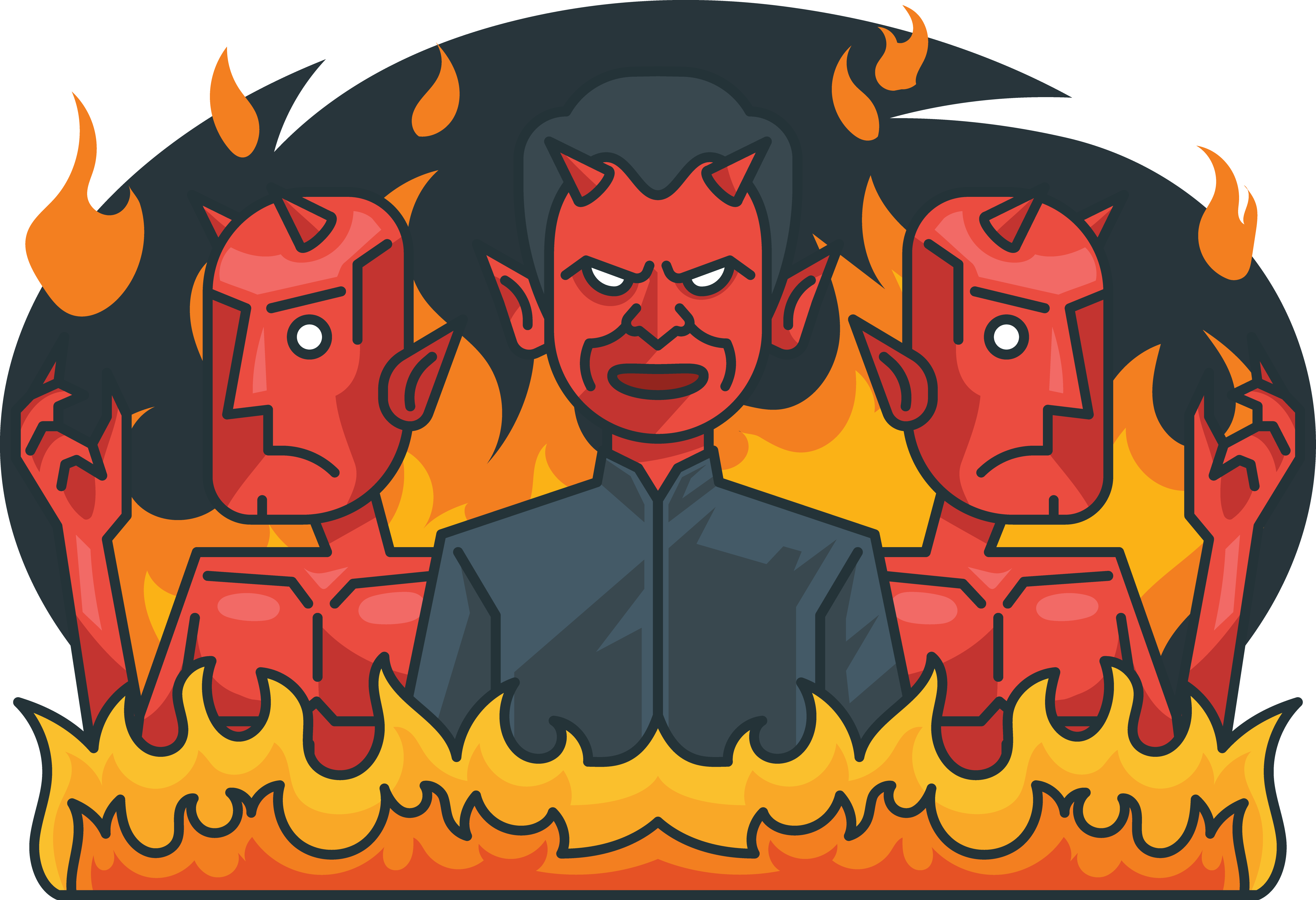 Lucifer Devil Demon Illustration - Audience (5542x3790)