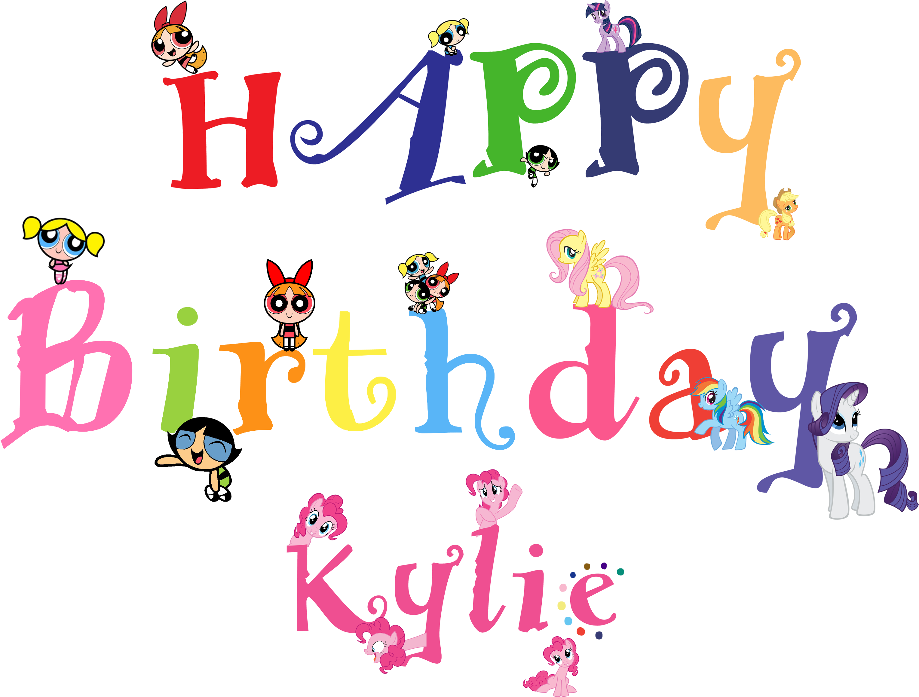 Kylie Couldn't Decide Between A Powerpuff Girls Birthday - Stickertalk 10in X 3in Happy Year Bumper Sticker Vinyl (3300x2400)