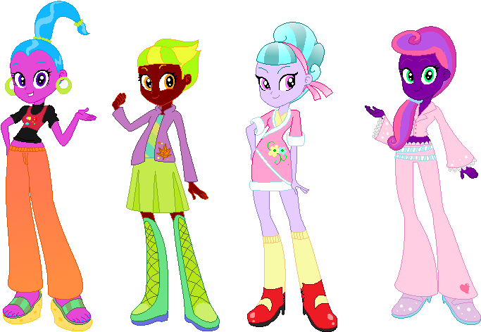 Powerpuff Girls In Real Life Flying - Equestria Girl 2 Base (718x482)