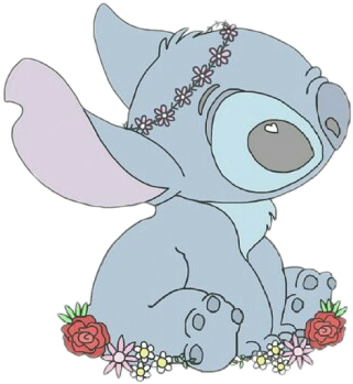 Tumblr Corazon Stich Flower Flores Cute Tierno Kawaii - Stitch Background (459x430)