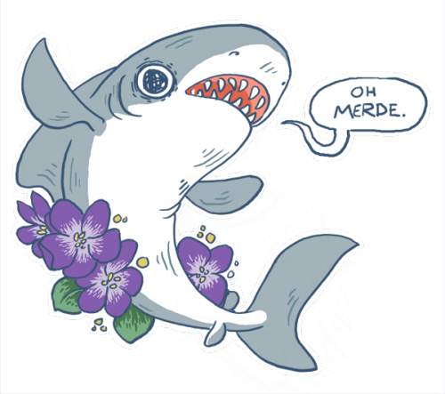 Tumblr Shark Drawing - Great White Shark (500x443)