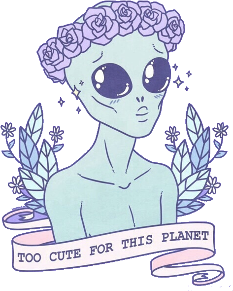 Transparentgurl - Aliens Kawaii (500x634)