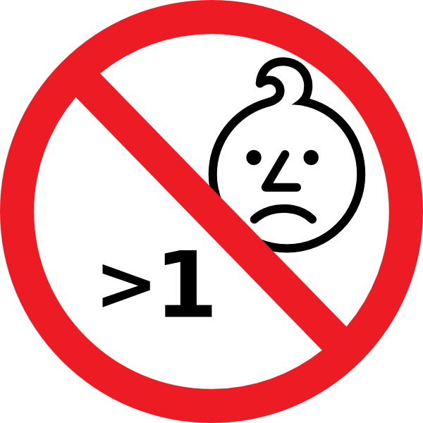 Greater Than One Clip Art - Not Suitable For Under 36 Months (2000x2000)
